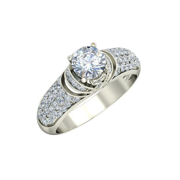 1.36ct Round Diamond Gold Engagement Ring - 27GG13
